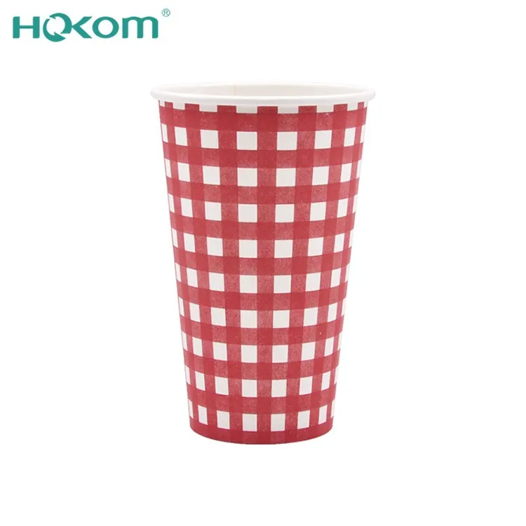 סיטונאי 16oz כוסות נייר קיר יחיד למיץ תה חם חלב חלב לוגו קפה קפה וגודל למים מינרליים ללא מכסה